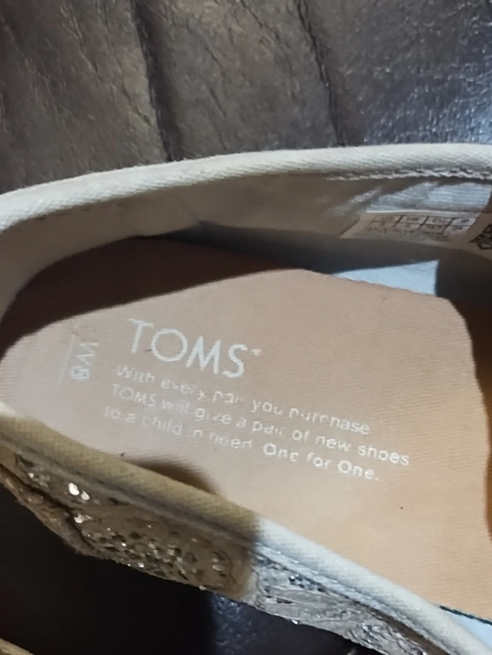 Toms Embellished Women’s Slip-On Flats in Ivory